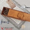 Коробка для вина горизонтальная "Круговой узор" с тонировкой